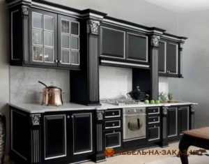 прямая кухня авторская из дуба