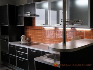 черная мдф кухня на заказ