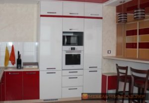 красно белая кухня на заказ