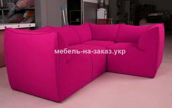 угловой розовый диван заказать