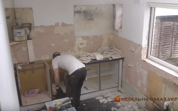 разборка старой кухни