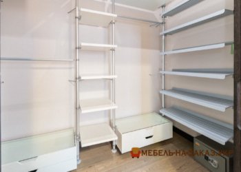 стеллажи для гардеробной под заказ
