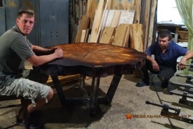 Wood slab table DIY