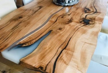 Wood slab End Table