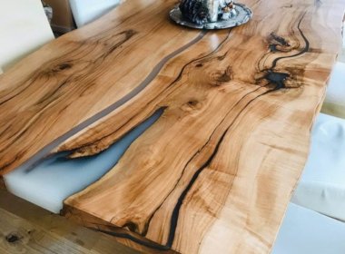 Wood slab End Table
