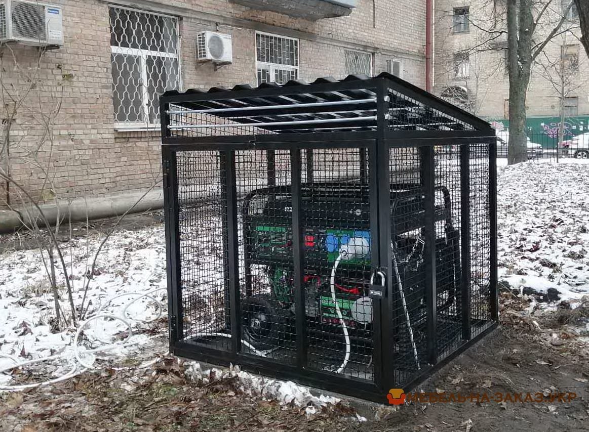 короб із металу для генератора