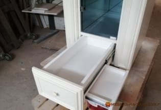 wooden cabinet with a hiding place