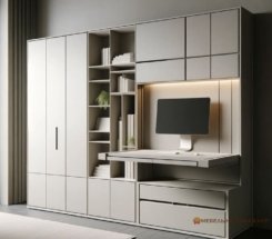 Шкаф-секретер в виде старинного багажа