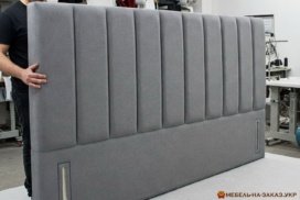 изголовье с вертикальной строчкой из велюра